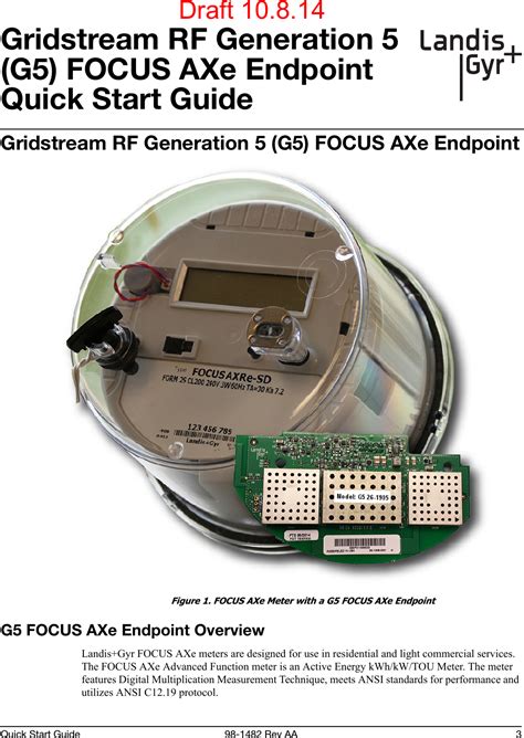 EG1R1S5 GridStream RF, G5 Focus AXe Module User Manual 